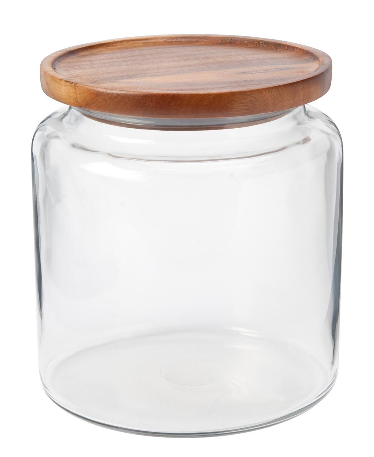 Glass 96-Oz. Acacia-Lid Montana Jar - Clear/natural Wood