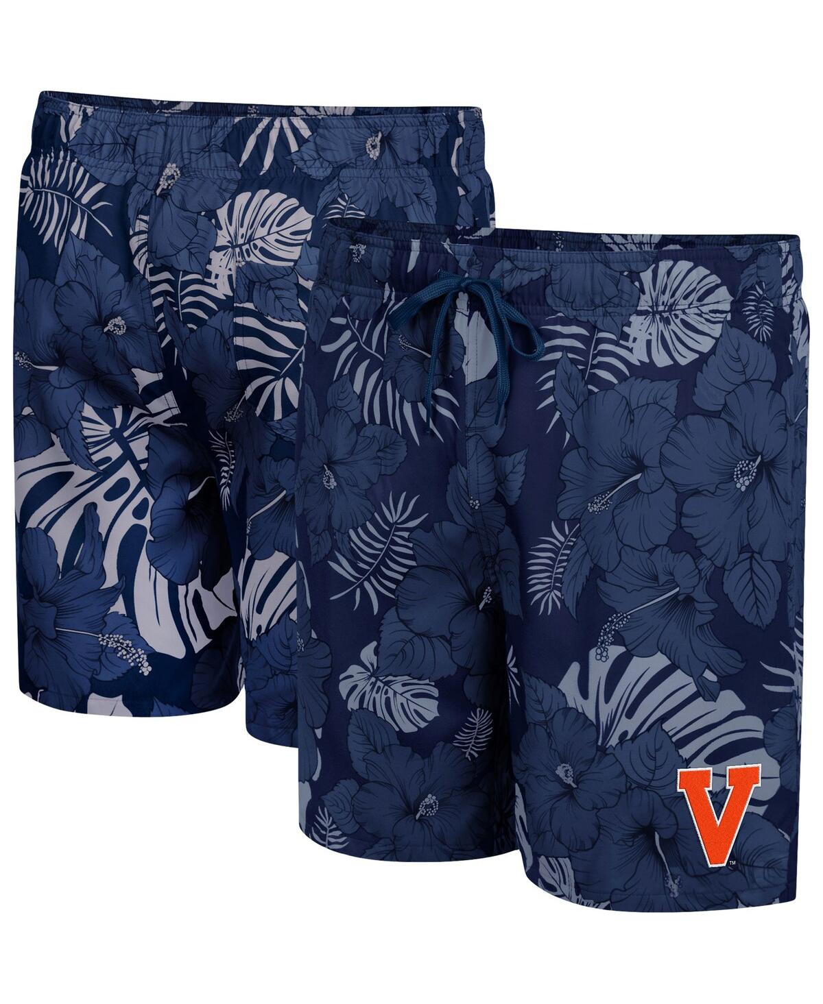 Shop Colosseum Men's  Navy Virginia Cavaliers The Dude Swim Shorts