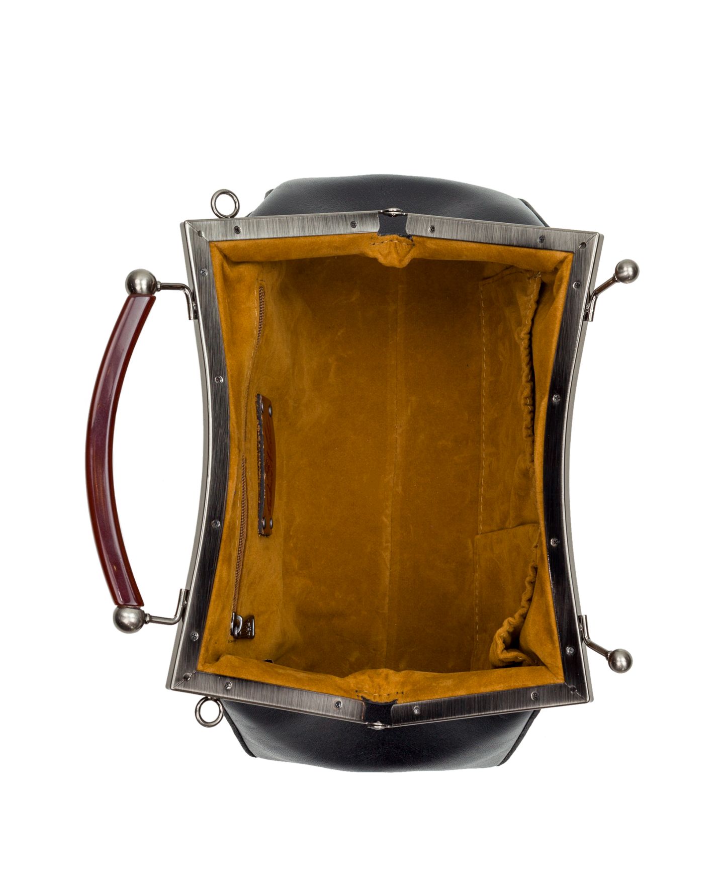 Женская сумка Patricia Nash Kelmscott Small Leather Frame Crossbody, цвет: Чёрный — фото 4
