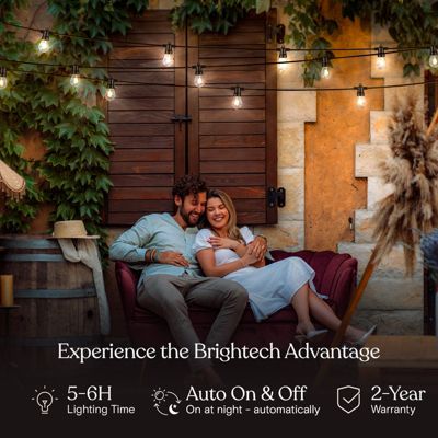 15 Outdoor Solar 48 ft. Ambience Pro LED String Lights with Remote Control