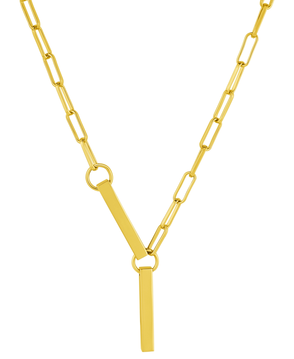 And Now This Bar Pendant Necklace In 18k Gold Plated Brass