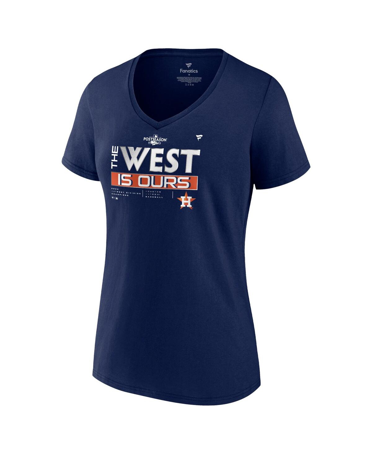 Women's Houston Astros Fanatics Branded Navy 2022 AL West Division  Champions Locker Room V-Neck T