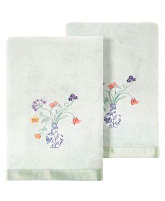 Turkish Cotton Stella Embellished 2-Pc. Bath Towel Set