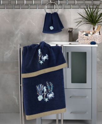 Turkish Cotton Aaron Embellished 2-Pc. Fingertip Towel Set