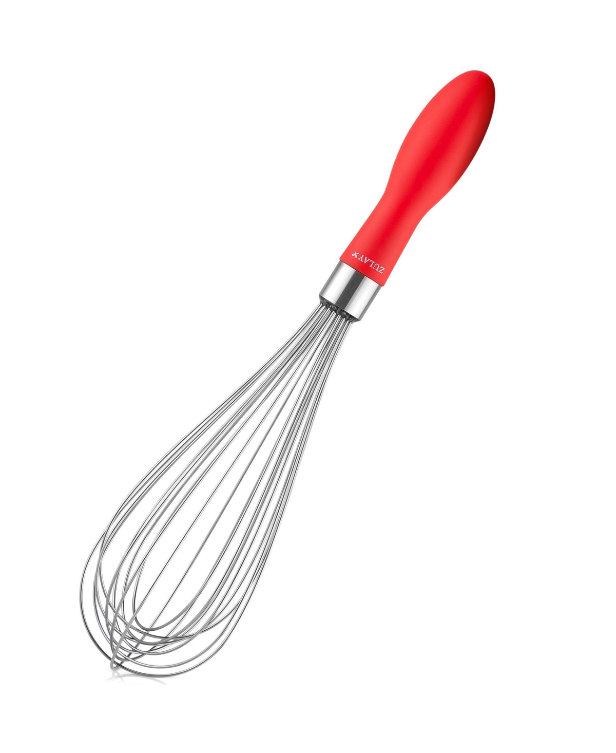 Zulay Kitchen 12-Inch Stainless Steel Whisk - Balloon Whisk Kitchen Tool With Soft Silicone Handle