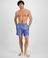 I.n.c. International Concepts Men's Iridescent Volley Swim Shorts, Created for Macy's - Beaucoup Blue