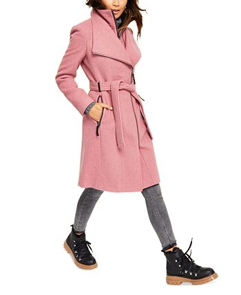 Calvin Klein Women's Belted Wrap Coat, Created for Macy's & Reviews ...