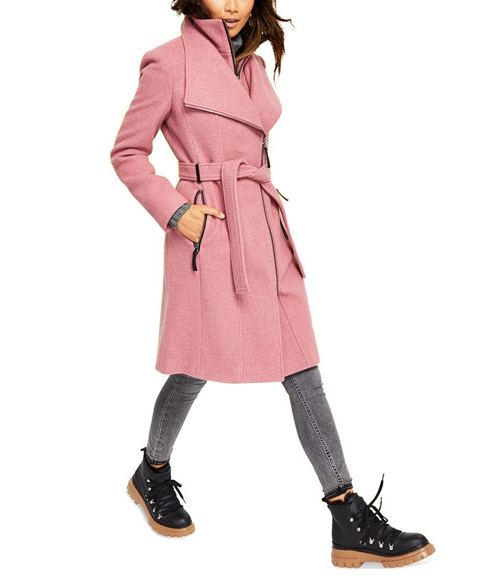 Calvin Klein Women's Belted Wrap Coat, Created for Macy's & Reviews Coats & Jackets Women