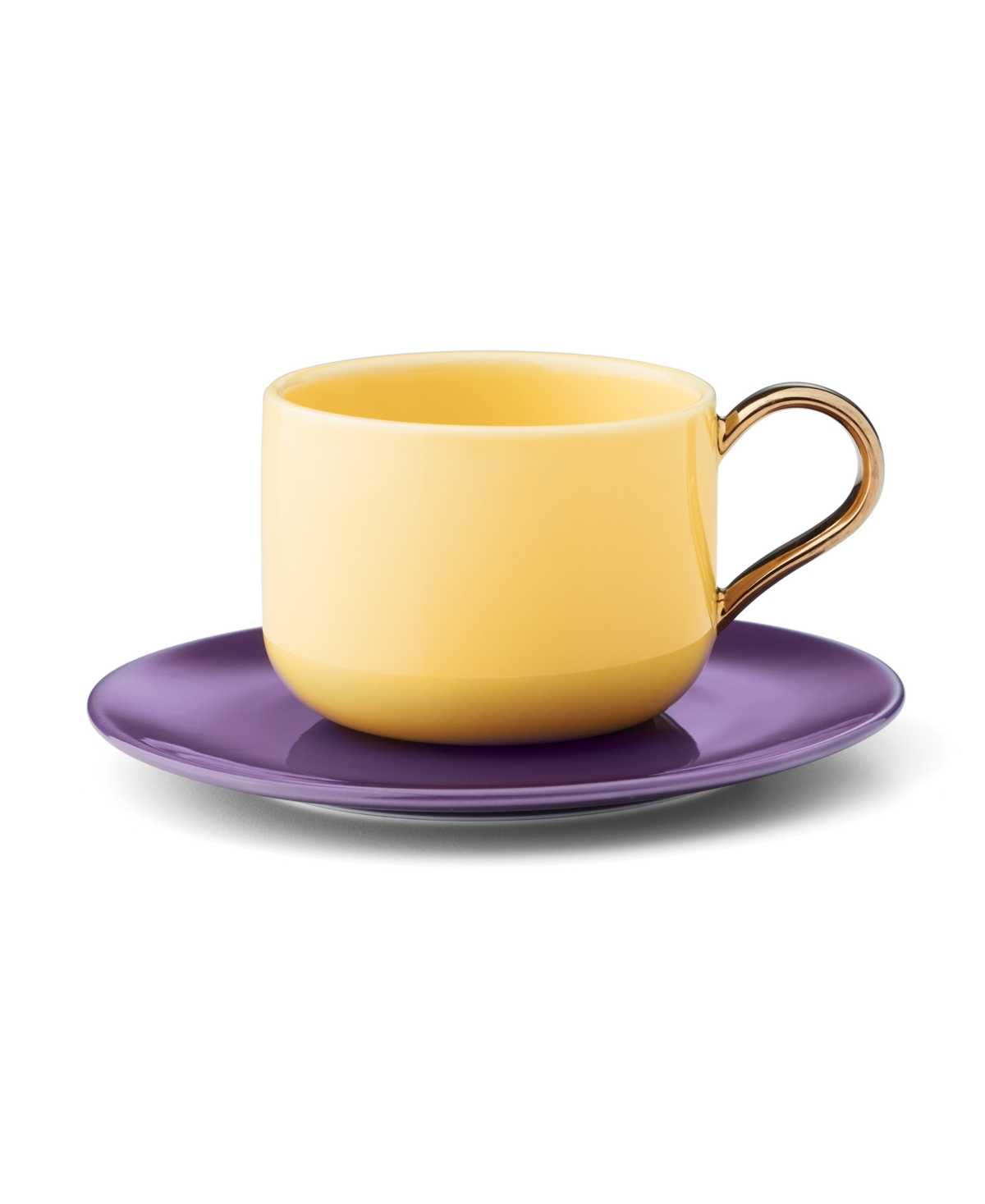 Kate Spade Make It Pop Cup Saucer Set In Yellow