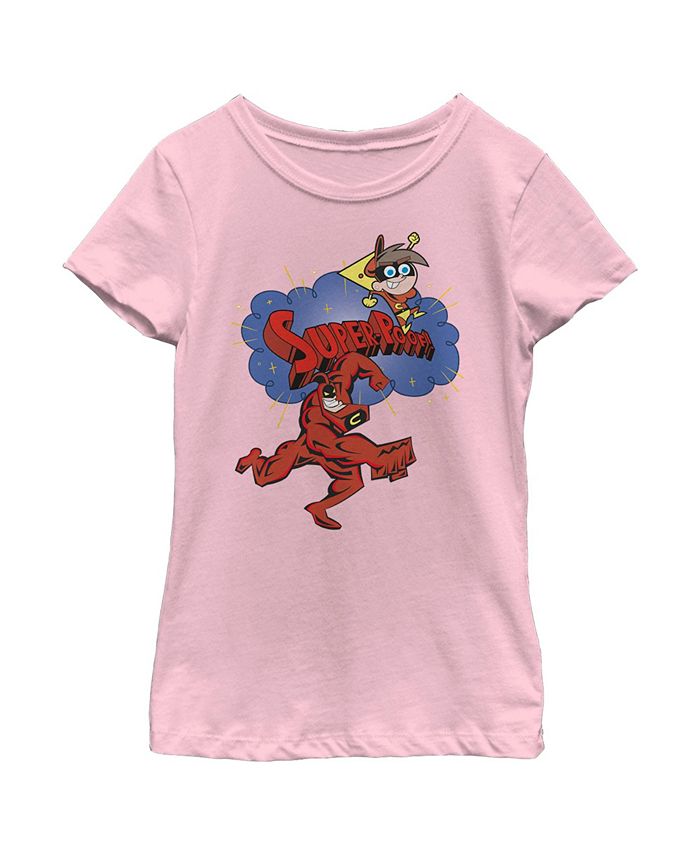Nickelodeon Girl's The Fairly OddParents Super-Poof Hero Child T-Shirt ...