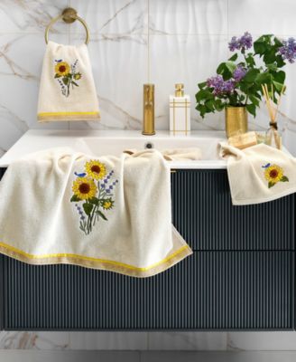 Turkish Cotton Girasol Embellished 4-Pc. Bath Towel Set