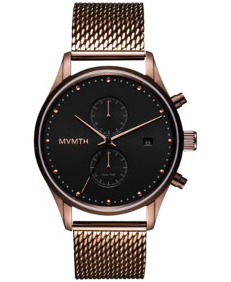 MVMT - Men's Voyager Taupe-Tone Stainless Steel Mesh Bracelet Watch 42mm