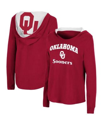 Women's Crimson Oklahoma Sooners Catalina Hoodie Long Sleeve T-shirt