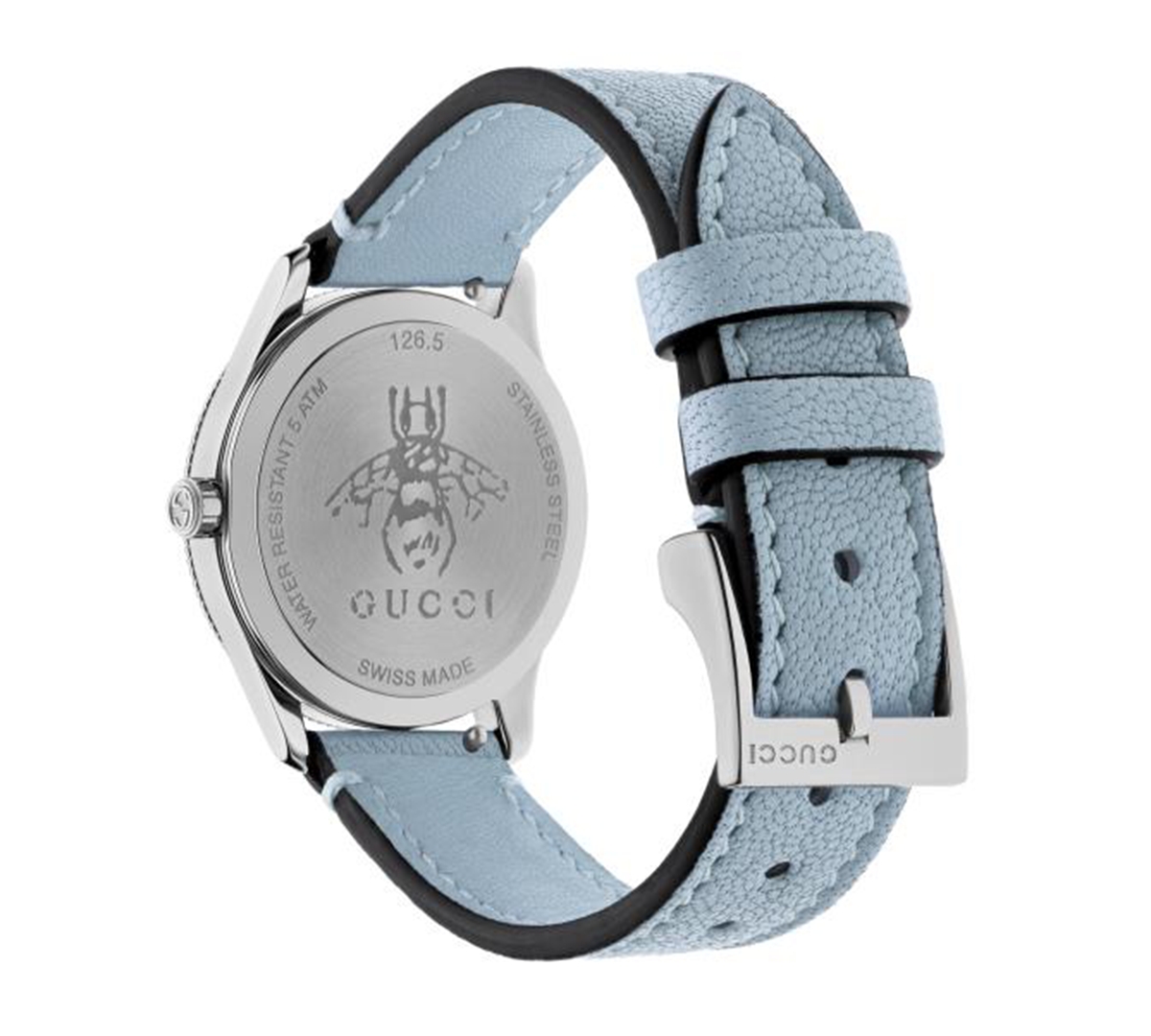 Shop Gucci Women's Swiss G-timeless Slim Light Blue Leather Strap Watch 29mm
