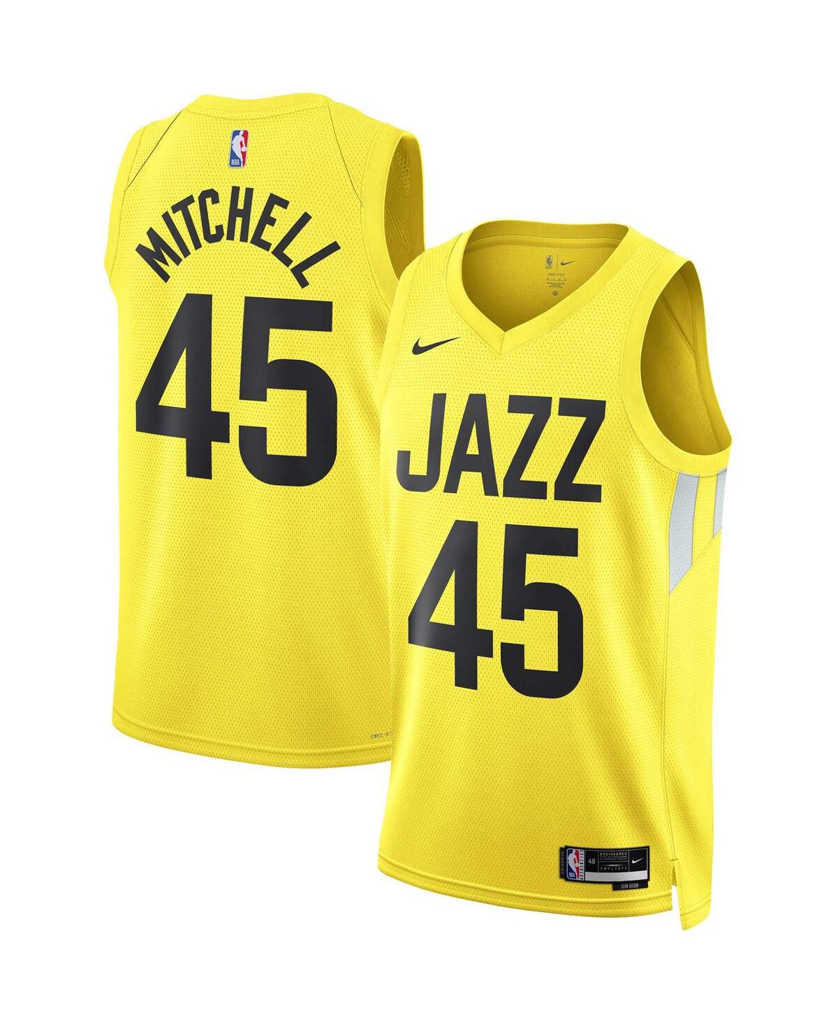 Men's and Women's Nike Donovan Mitchell Gold Utah Jazz 2022/23 Swingman Jersey - Icon Edition - Gold
