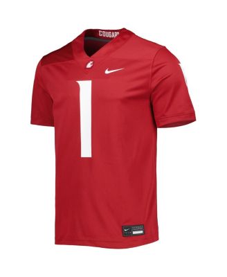 Men's #1 Crimson Washington State Cougars Untouchable Football Jersey