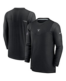 Men's Black Las Vegas Raiders Sideline Player UV Performance Long Sleeve T-shirt