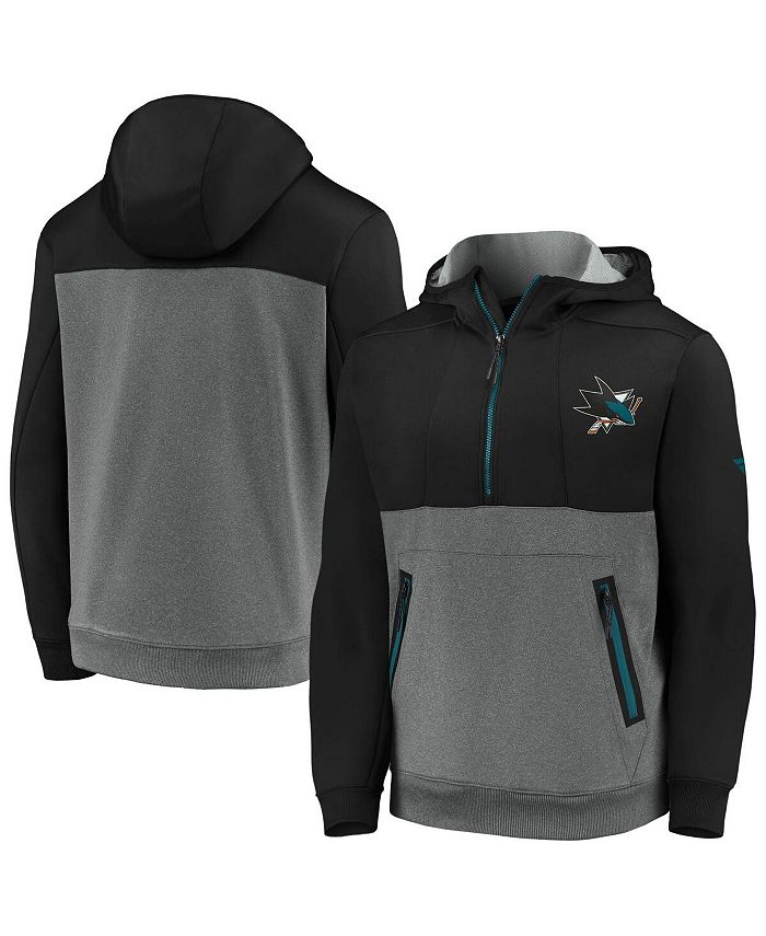 Fanatics Men's Black, Heathered Gray San Jose Sharks Authentic Pro