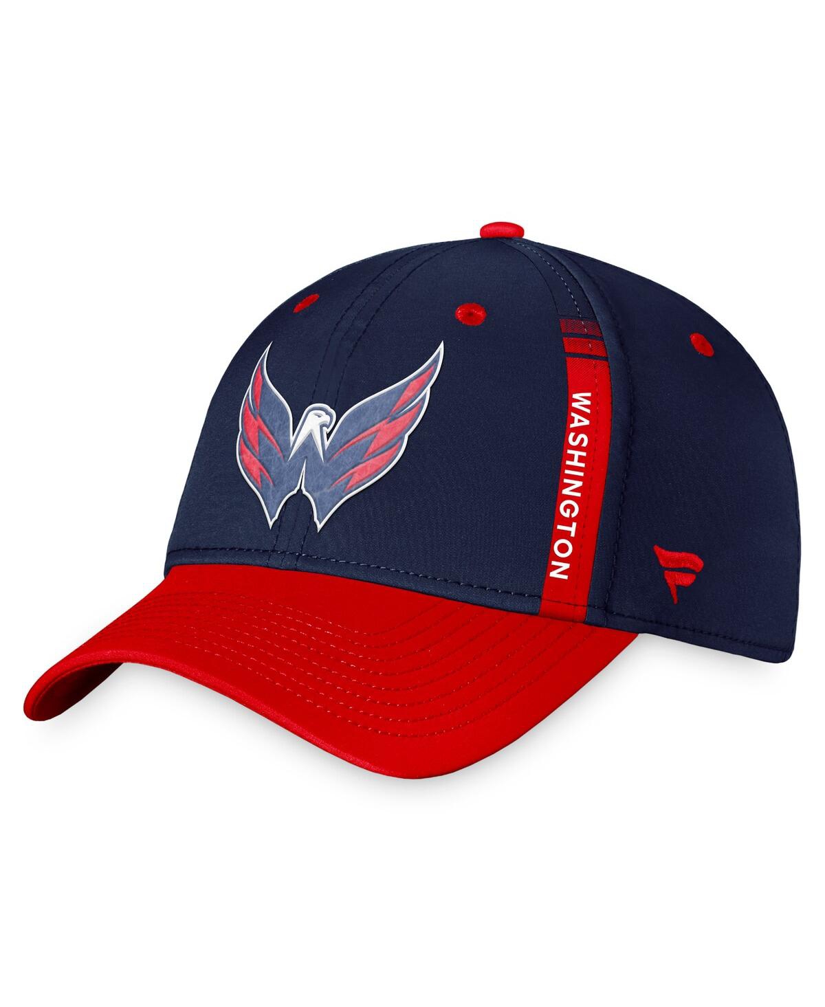 Shop Fanatics Men's  Navy, Red Washington Capitals 2022 Nhl Draft Authentic Pro Flex Hat In Navy,red
