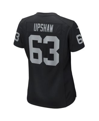Women's Gene Upshaw Black Las Vegas Raiders Game Retired Player Jersey
