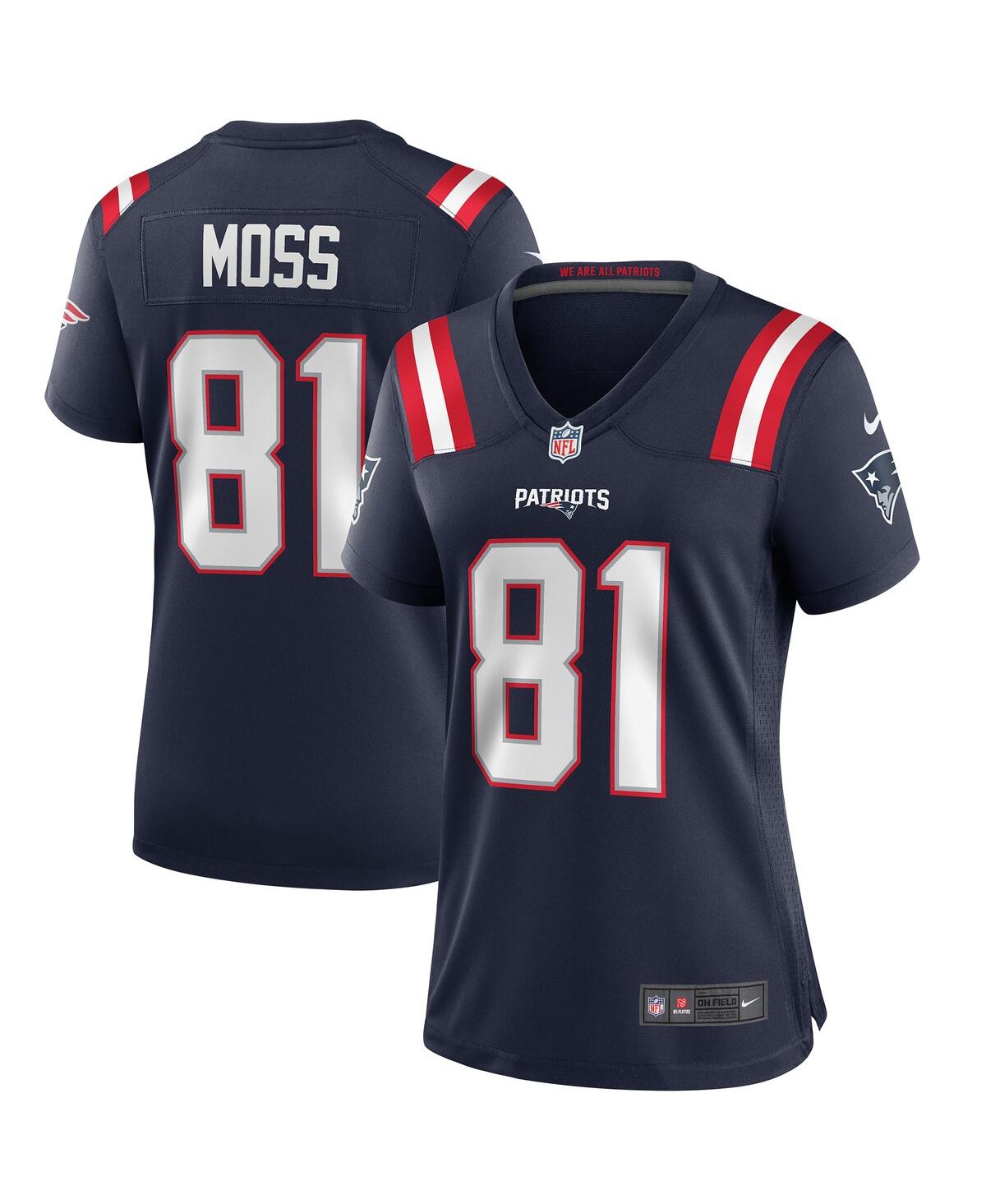 Women's Nike Randy MossNew England Patriots Game Retired Player Jersey - Navy