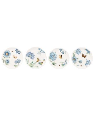 Butterfly Meadow Blue Assorted Dessert Plates, Set of 4
