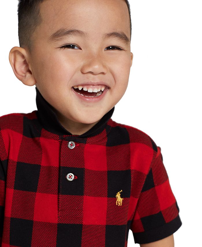 Polo Ralph Lauren Toddler Boys and Little Boys Buffalo Check Mesh Polo