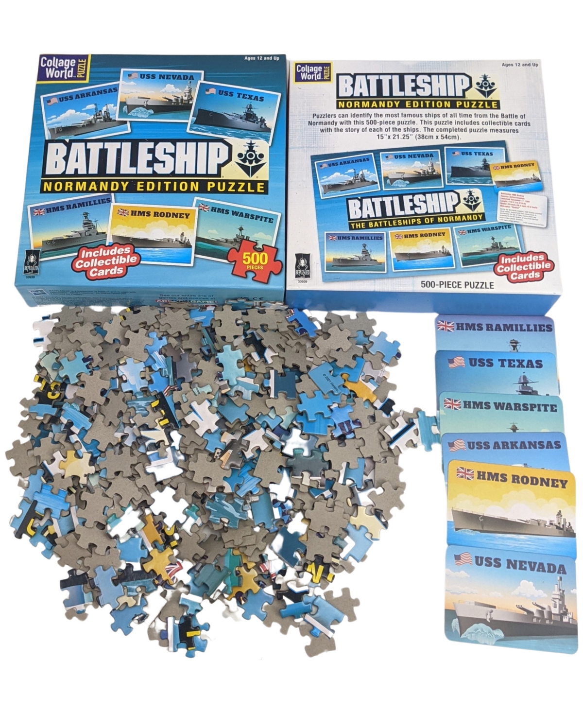 Shop Bepuzzled Collage World Puzzle Battleship Normandy Edition Puzzle Set, 500 Pieces In Multi Color