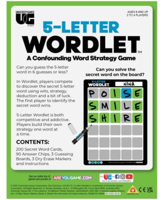 5-Letter Wordlet a Confounding Word Strategy Game Set, 297 Piece