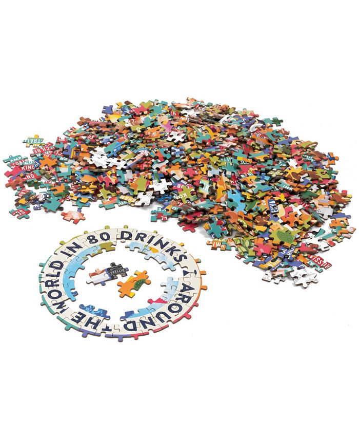 Professor Puzzle Around the World in 80 Drinks Circular Jigsaw Puzzle
