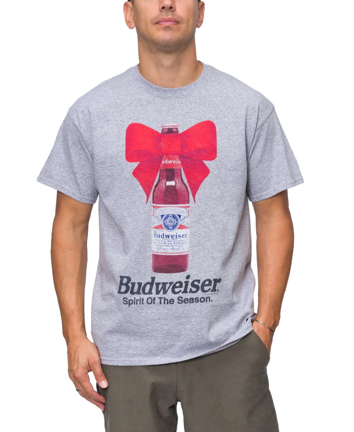 Junk Food Men's Budweiser Spirit of the Season Short Sleeve T-shirt