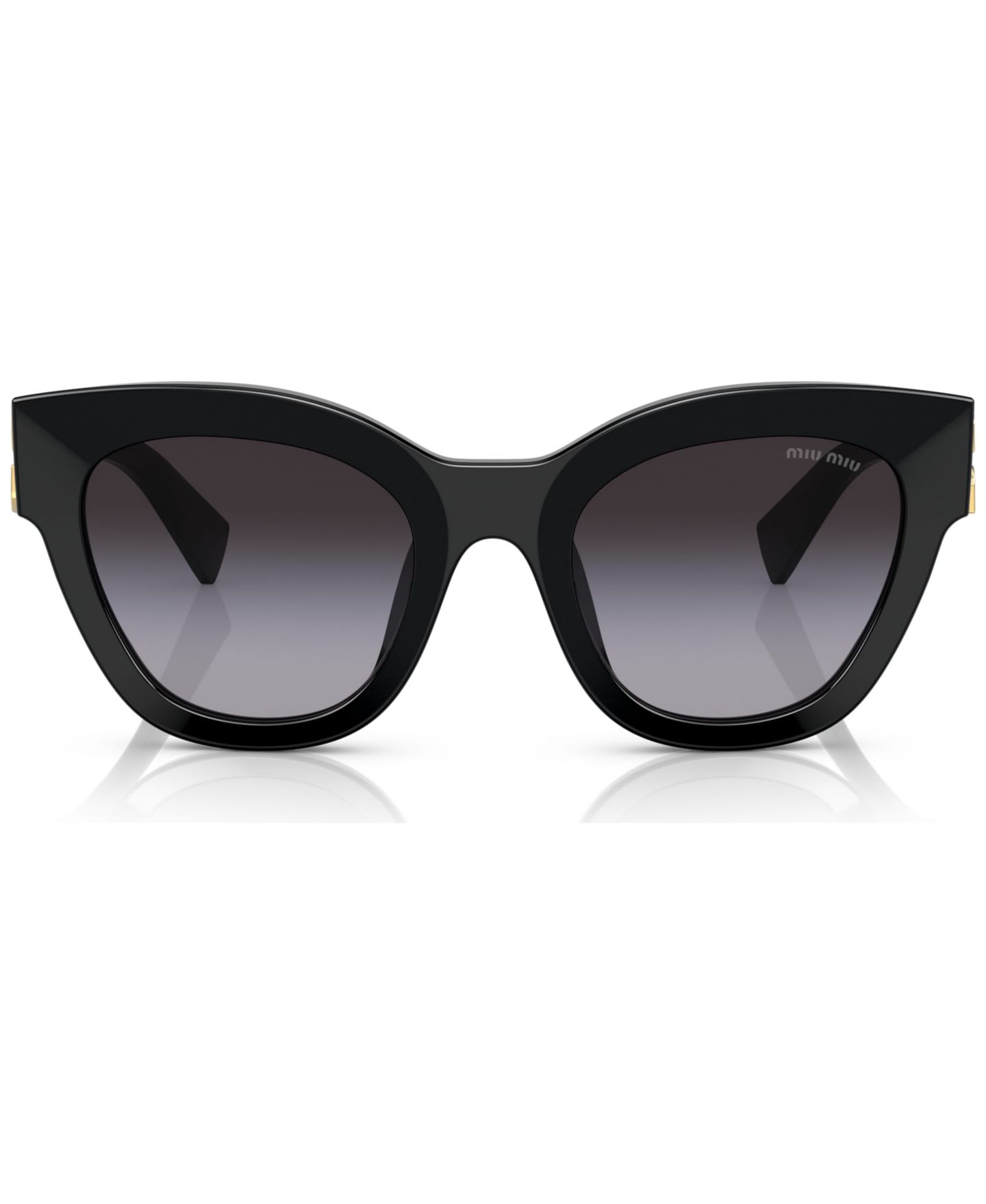 Женские солнцезащитные очки MIU MIU Sunglasses, MU 01YS, цвет: Чёрный — фото 2