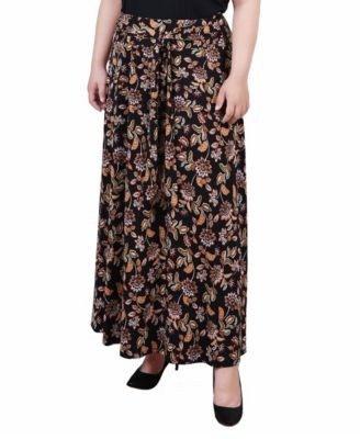 Plus Size Maxi with Sash Waist Tie Skirt