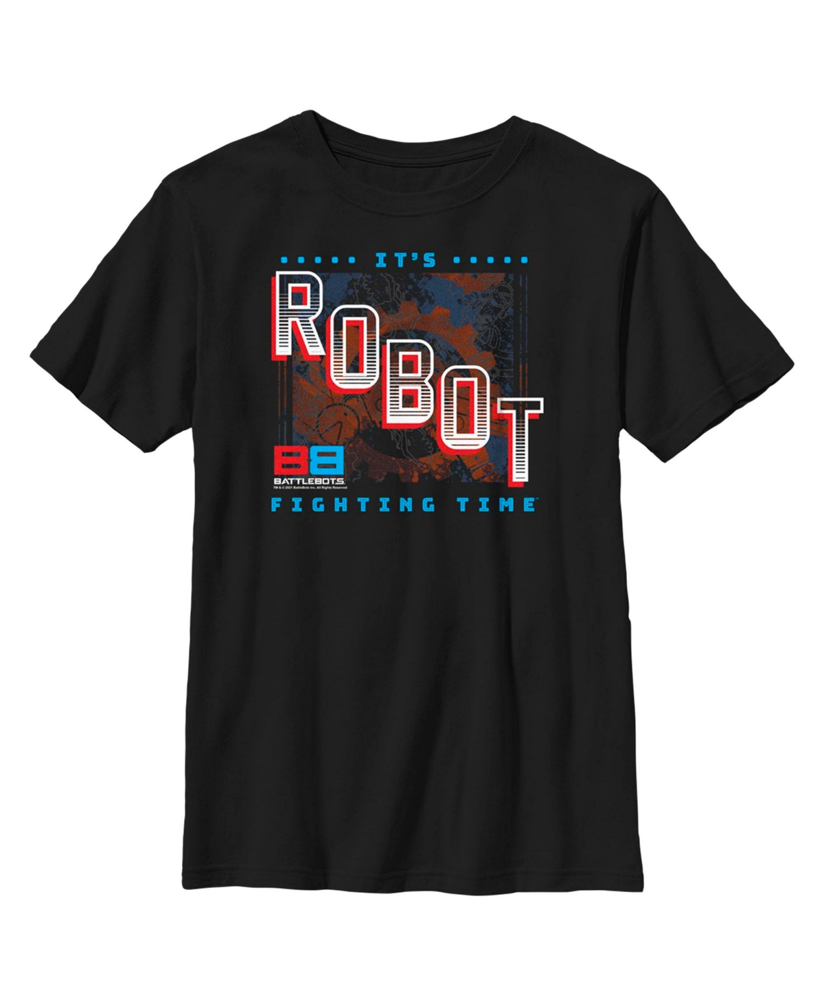Battlebots Boy's  It's Robot Fighting Time Child T-shirt In Black