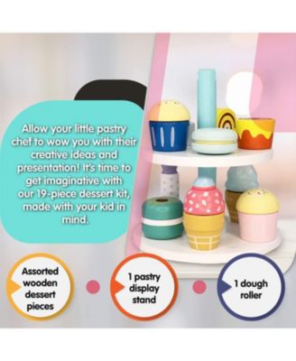 19-Piece Wooden Kid's Bakery Play Set