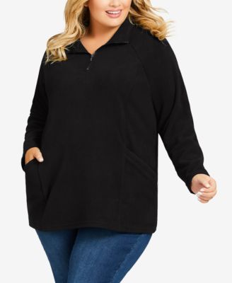 plus size polar fleece tops