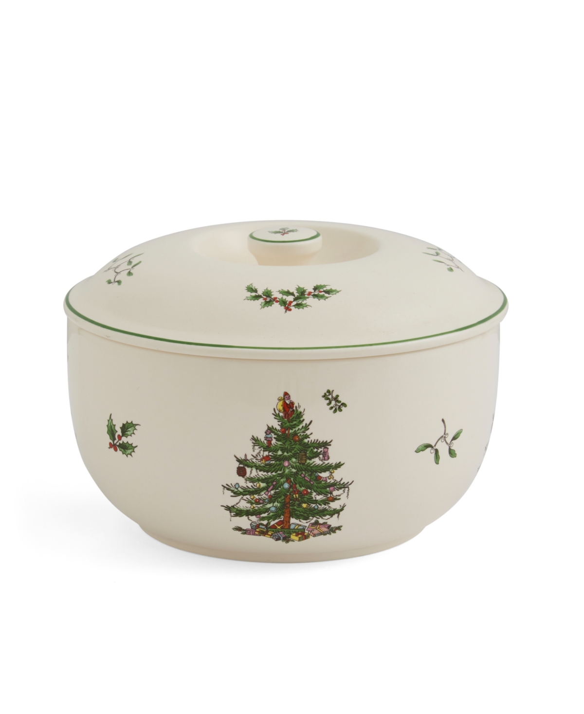 Spode Christmas Tree Round Covered Casserole Dish