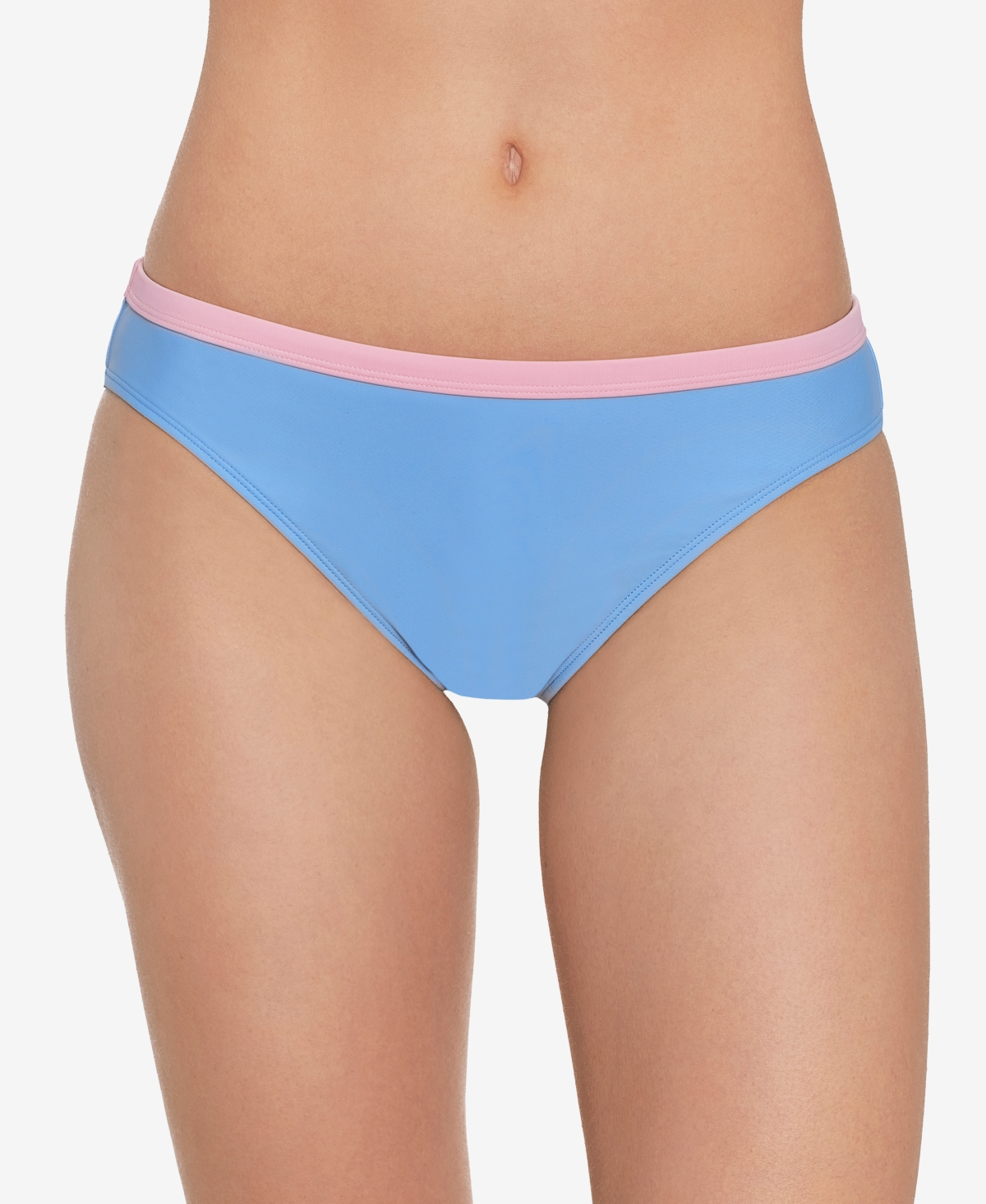 Salt + Cove Juniors' Binding Hipster Bikini Bottoms, Created For Macy's Women's Swimsuit In Color Block Periwinkle