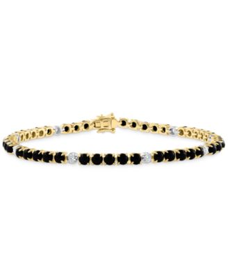 EFFY Collection - Onyx & Diamond (1/3 ct. t.w.) Link Bracelet in 14k Two-Tone Gold