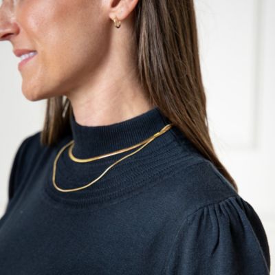 Women's Long Puff Sleeve Mock Neck Sweater Dress