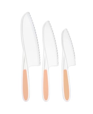 3-Piece Kids Knife Set for Real Cooking & Baking with Serrated Edges