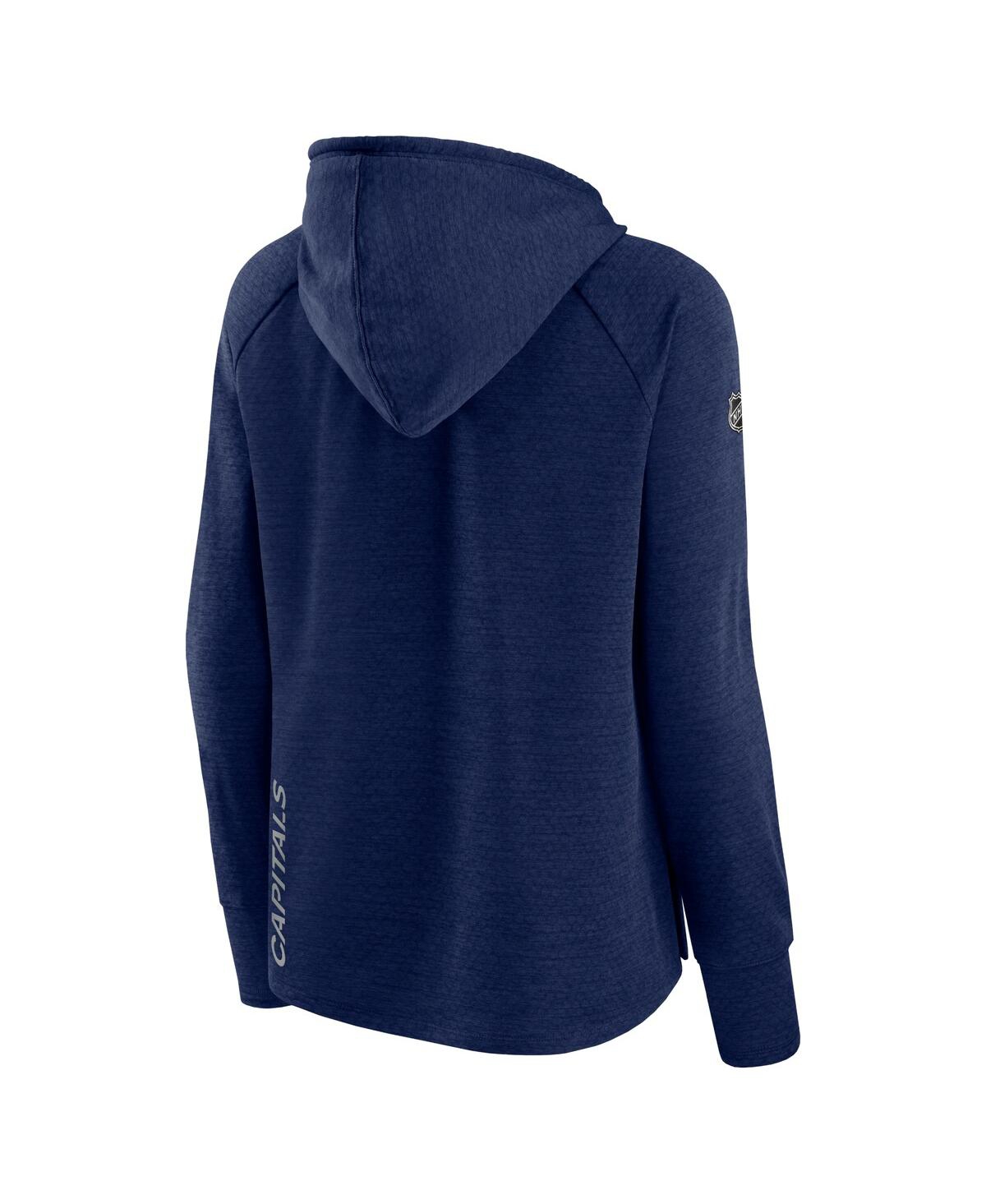 Women's FanaticsWashington Capitals Authentic Pro Road Performance Raglan Pullover Hoodie - Heather Navy