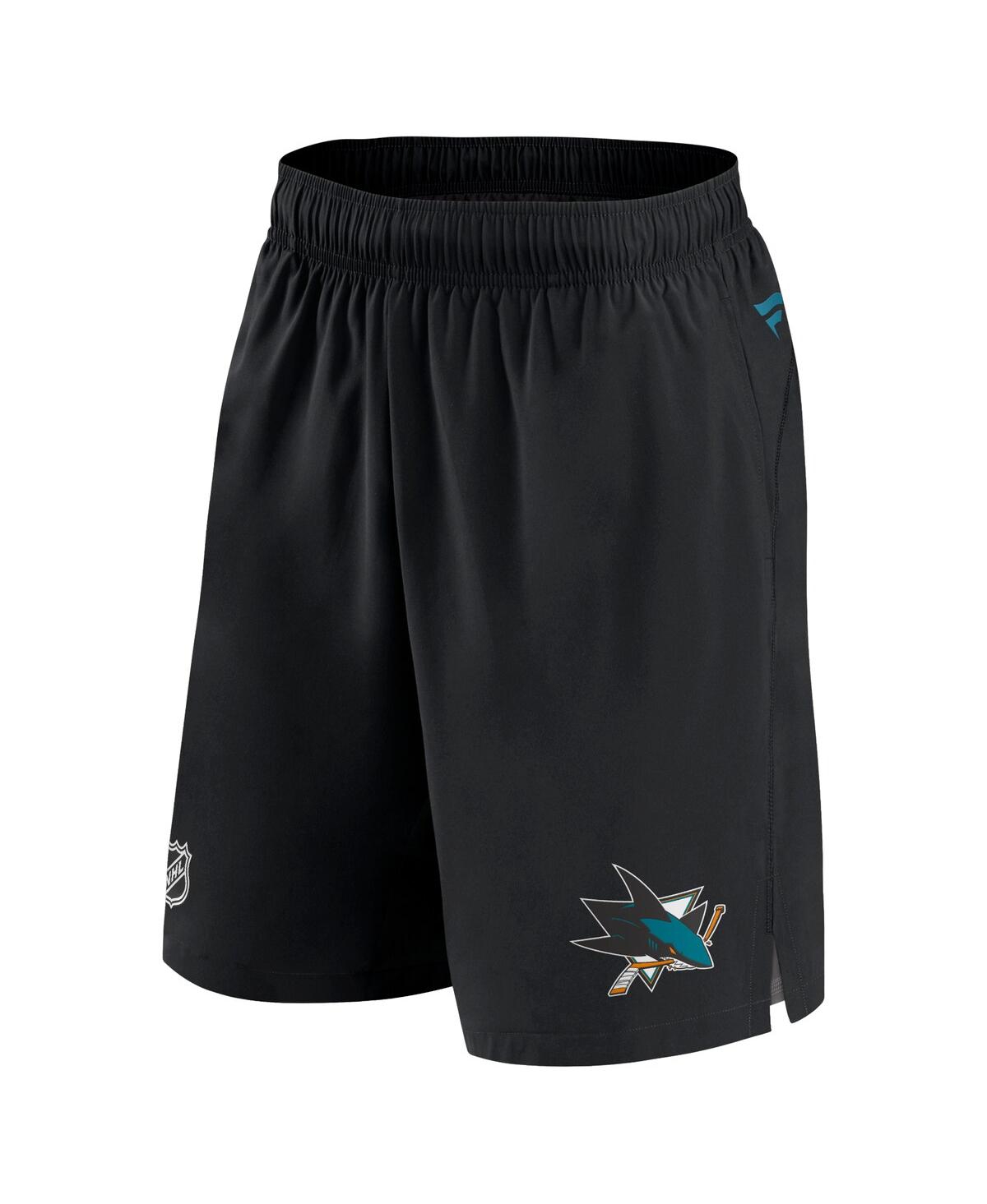 Shop Fanatics Men's  Black San Jose Sharks Authentic Pro Rink Shorts