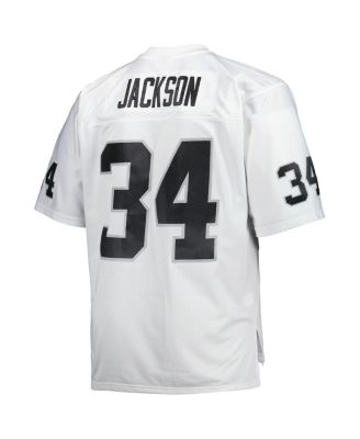 Men's Bo Jackson White Las Vegas Raiders Big and Tall 1988 Retired Player Replica Jersey