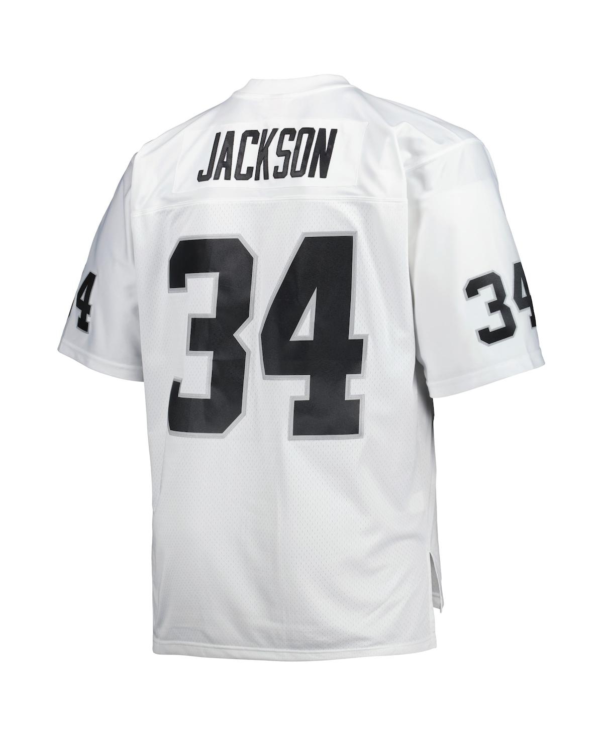 Men's Mitchell & Ness Bo JacksonLas Vegas Raiders Big and Tall 1988 Retired Player Replica Jersey - White