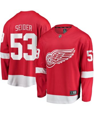 Men's Moritz Seider Red Detroit Red Wings Home Breakaway Player Jersey