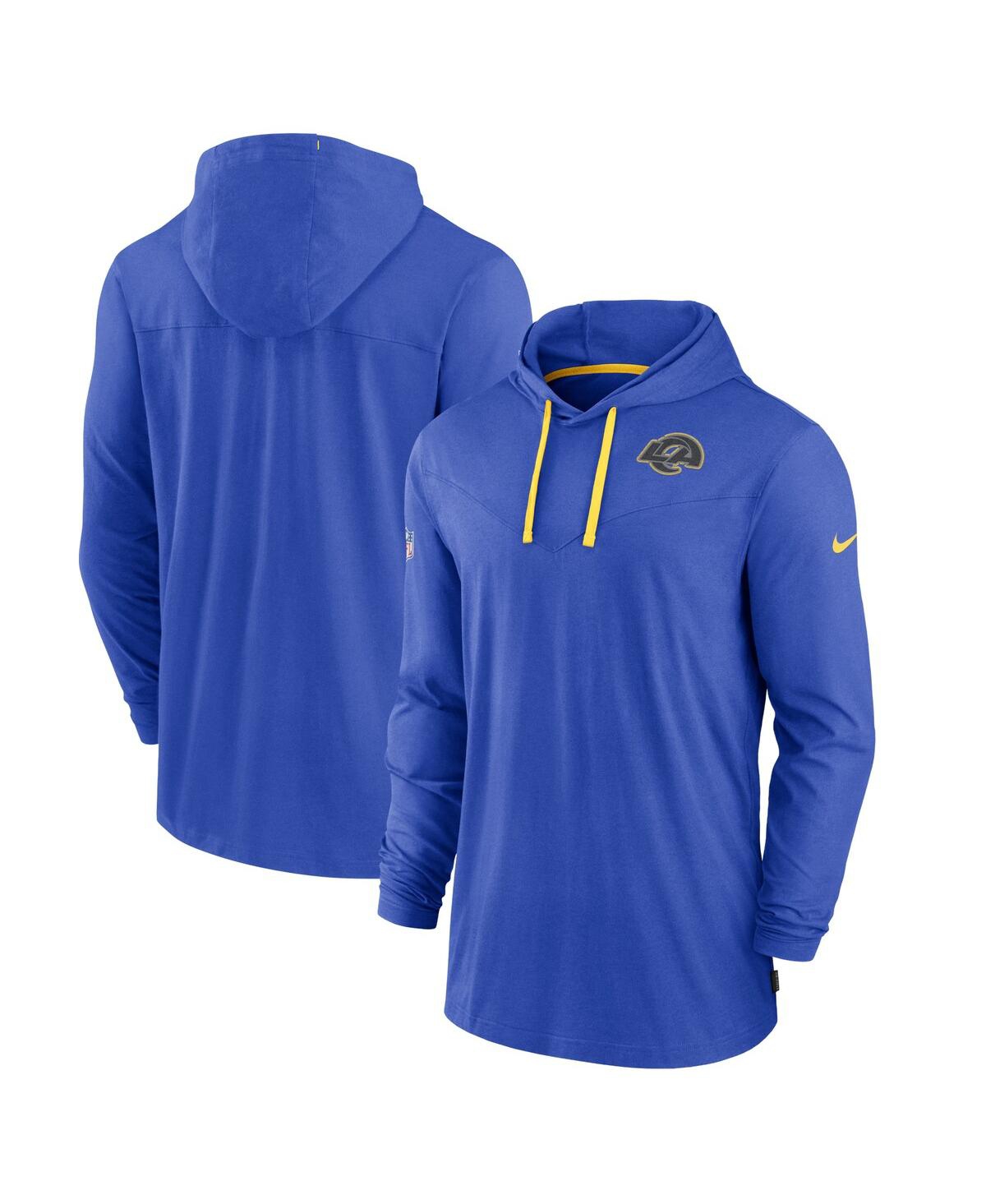 Nike Men's  Royal Los Angeles Rams Sideline Pop Performance Pullover Long Sleeve Hoodie T-shirt