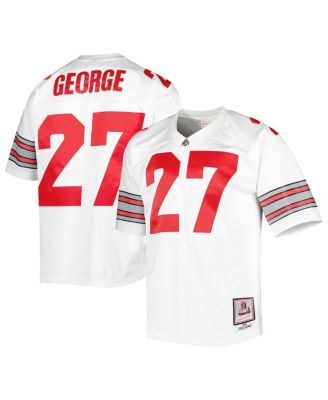 Men's Eddie George White Ohio State Buckeyes Authentic Jersey