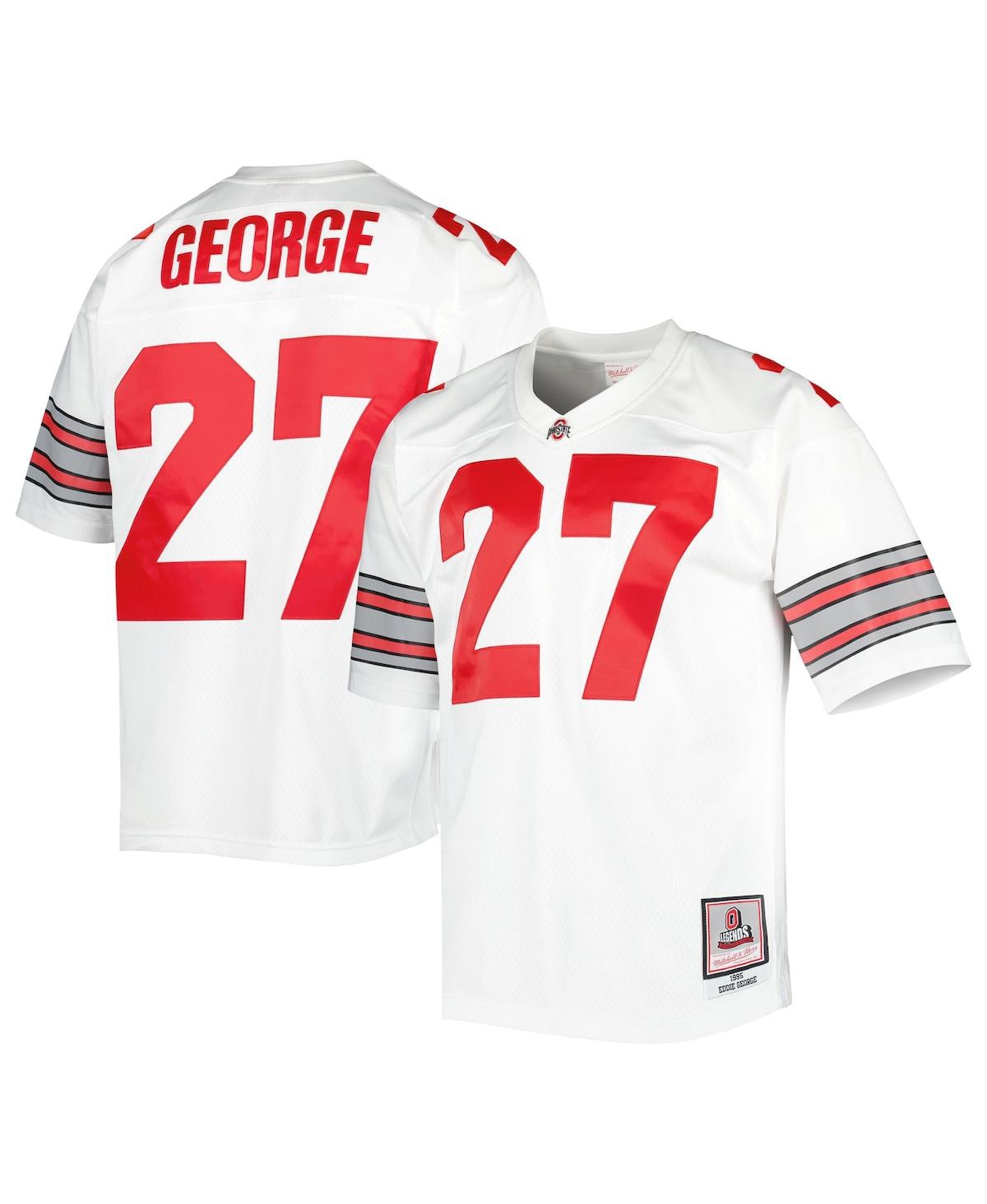 Men's Mitchell & Ness Eddie GeorgeOhio State Buckeyes Authentic Jersey - White