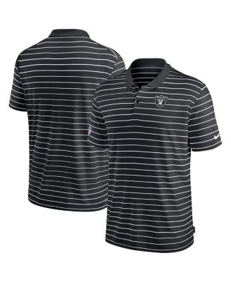 Men's Black Las Vegas Raiders Sideline Lock Up Victory Performance Polo Shirt